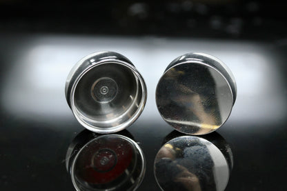 Concave Stainless Steel Plugs (Pair) - PSS265