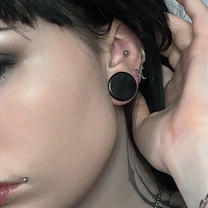 Obsidian Black Plugs (Pair) - PH125