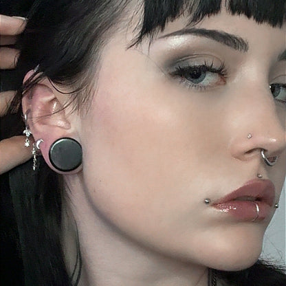 Obsidian Black Plugs (Pair) - PH125