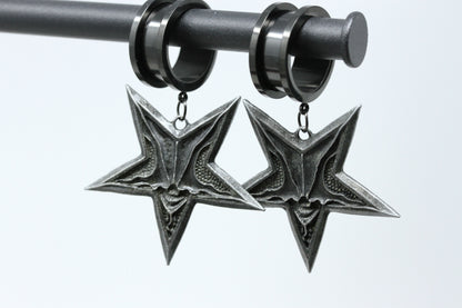 Baphomet Danglers - Screw on Tunnel (Pair) - PSS195