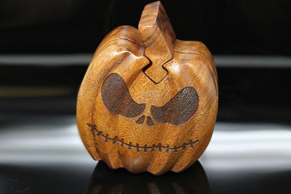 Wooden Pumpkin Puzzle Boxes