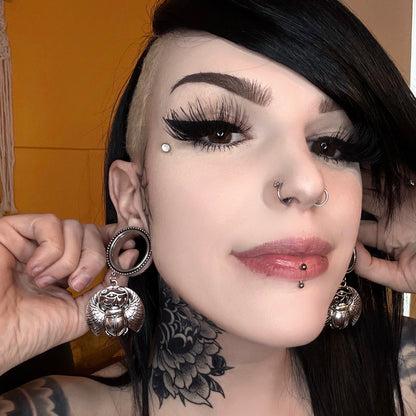 Scarab Stainless Steel Danglers - (Pair) - PSS264