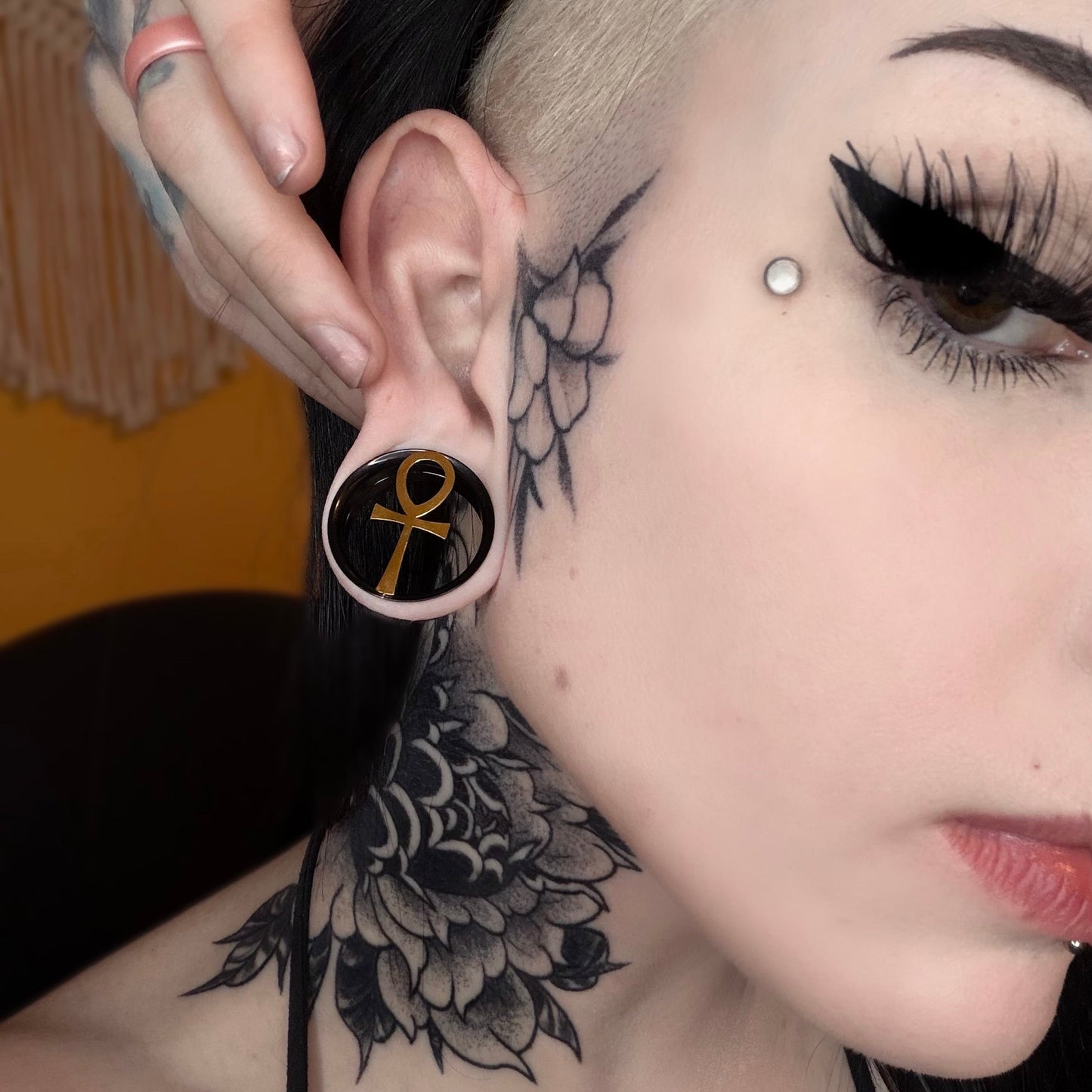 Ankh Stainless Steel Tunnels - Screw on Plugs (Pair) - PSS162