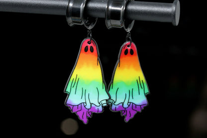 Rainbow Ghost Danglers - (Pair) - TF129