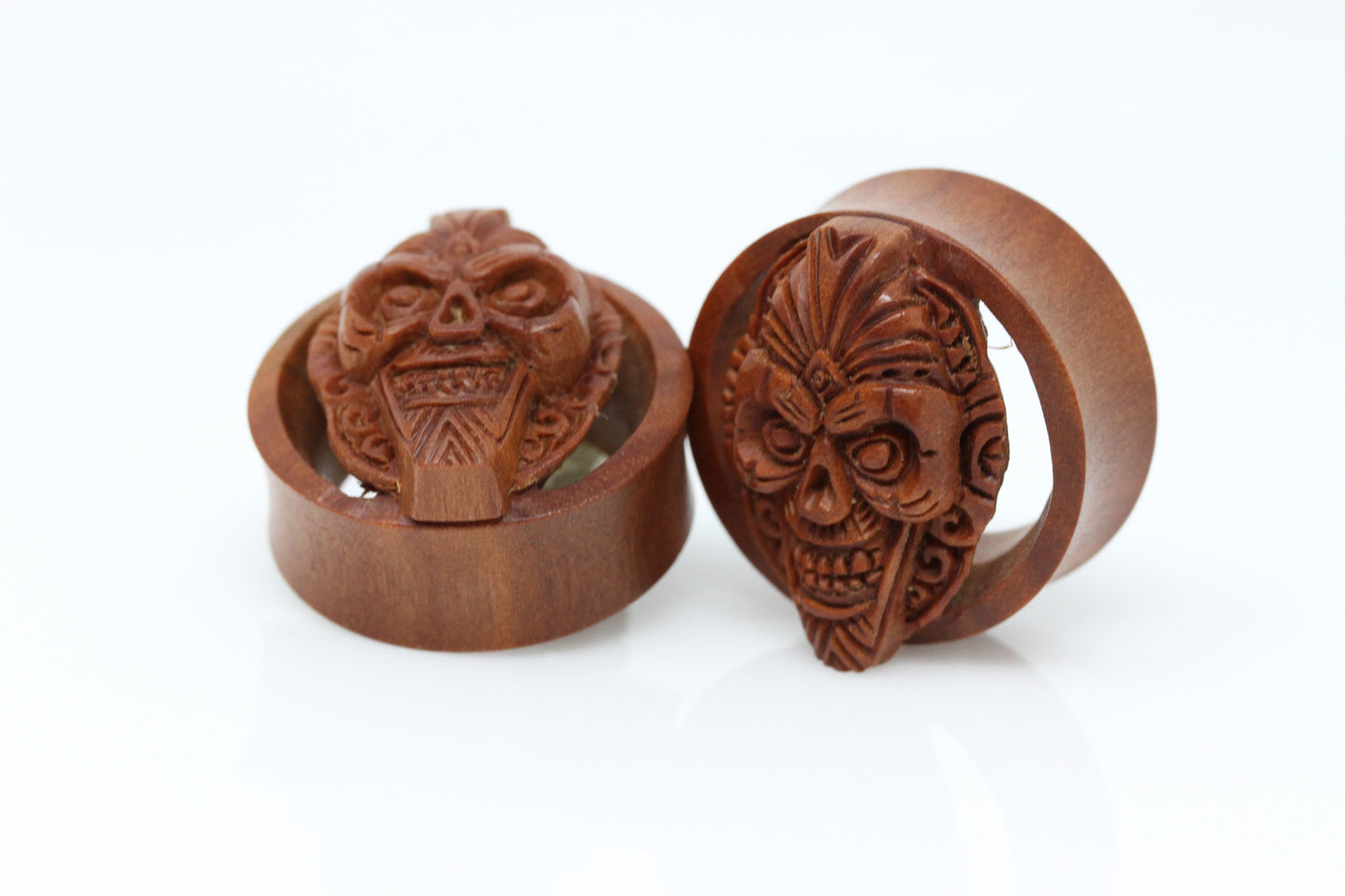 Ghede Voodoo Wooden Plugs (Pair) - PA171