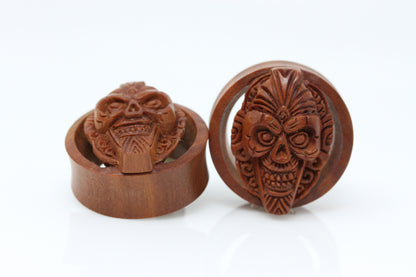 Ghede Voodoo Wooden Plugs (Pair) - PA171