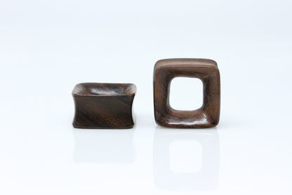Wood Square Tunnels - Square Tunnel Plugs (Pair) - PA53