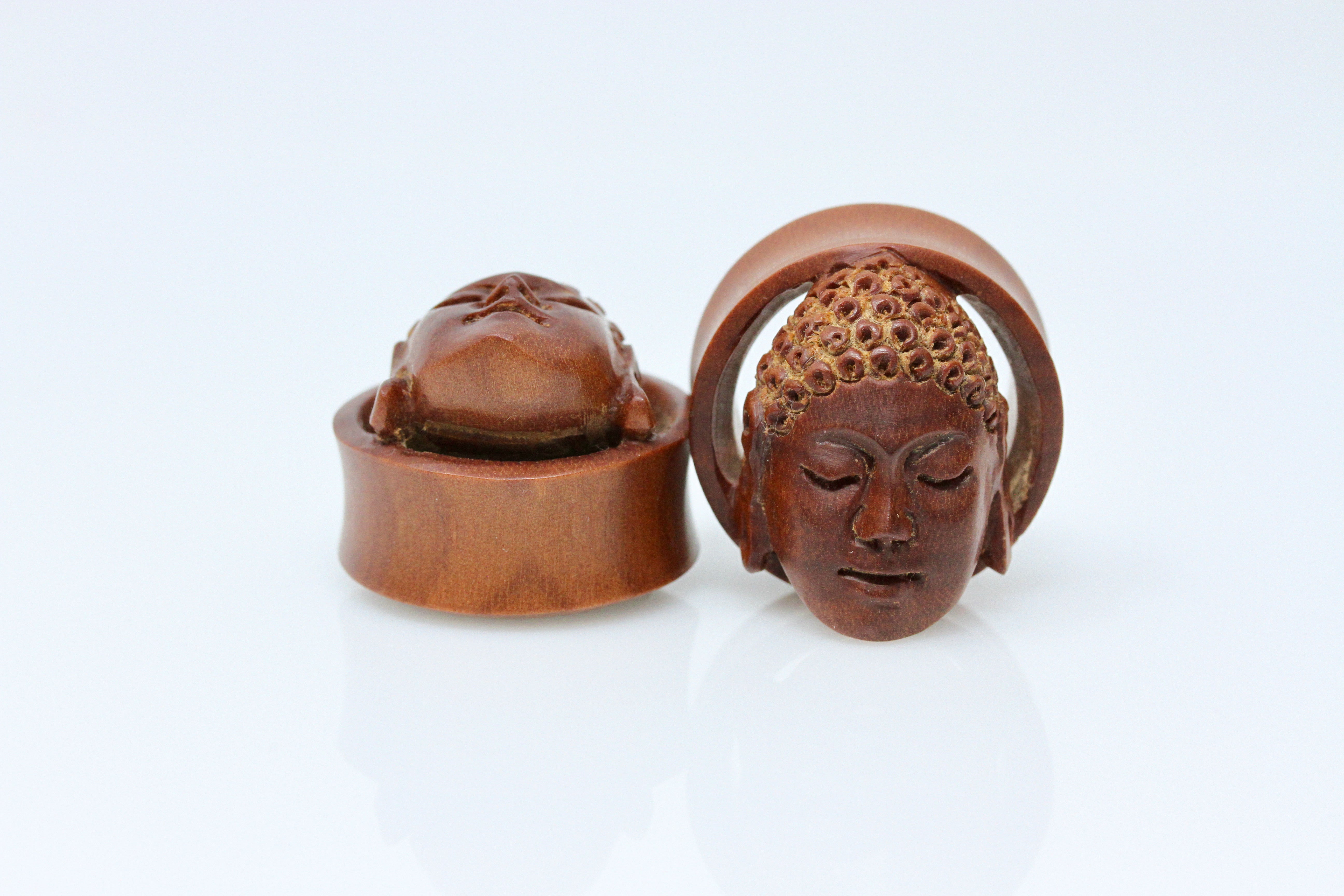 Buddha Plugs Stretched Gauged Earrings Pair PA18