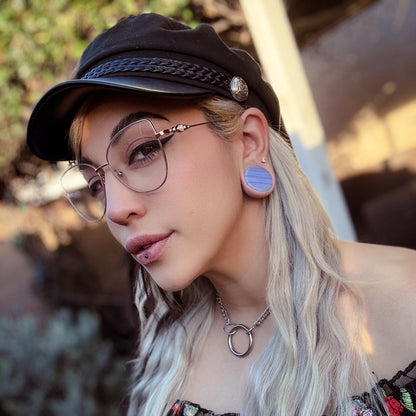 blue laced agate gauges