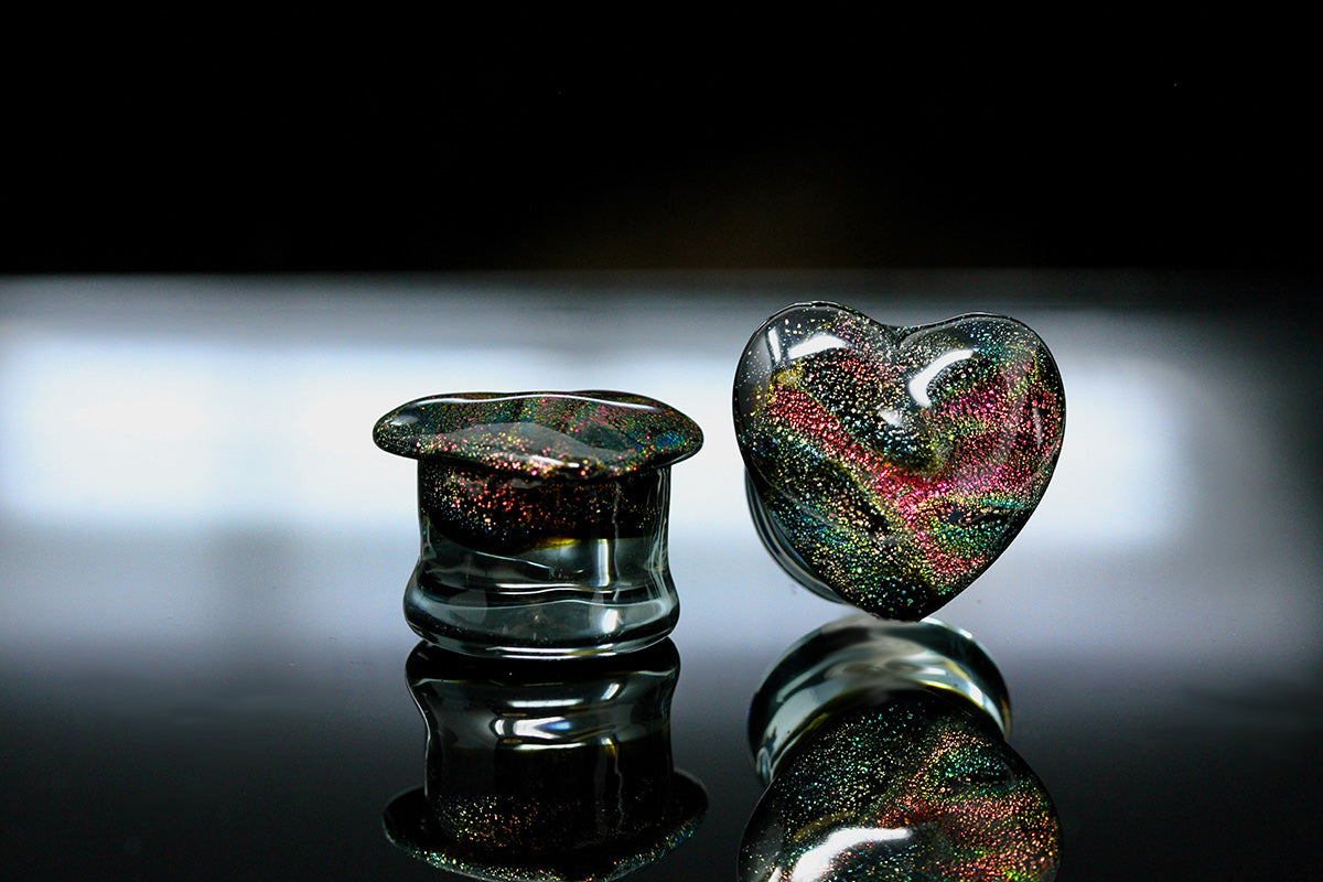 Red Passion Heart Plugs (Pair) - G025 – Two Feather Plugs