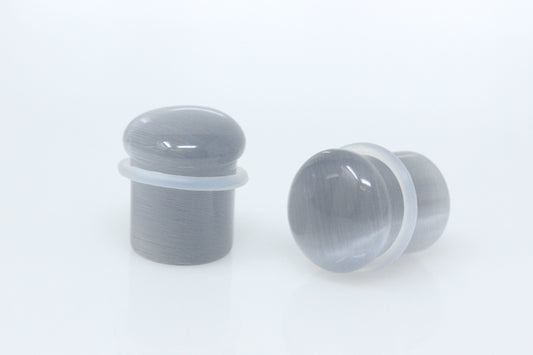 Grey Glass Single Flare Plugs