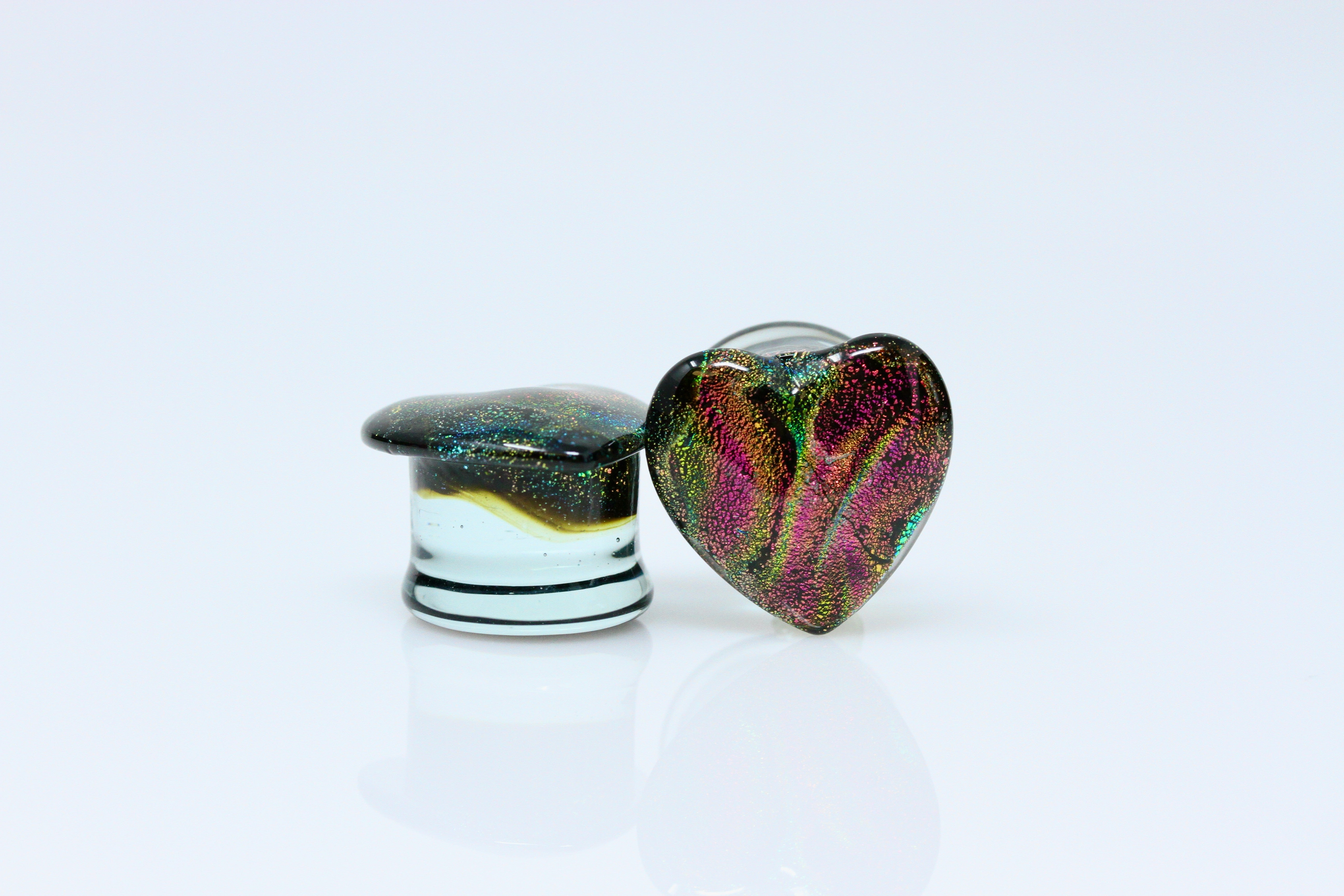 Red Passion Heart Plugs (Pair) - G025 – Two Feather Plugs