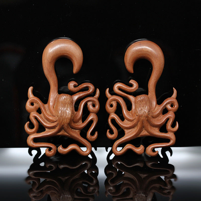 octopus wood hanging gauges