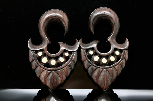 Wood Hanging Plugs for Stretched Ears (Pair) - D038