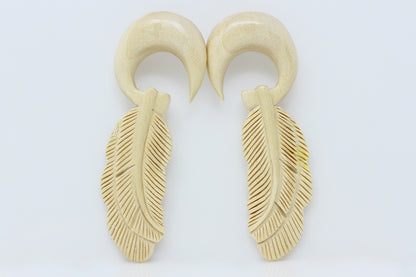 Wood Single Feather Hangers (Pair) - E009
