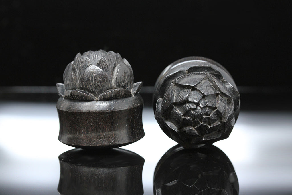 Blooming Bud Wooden Plugs (Pair) - PA121