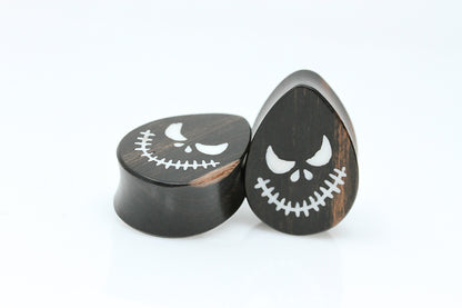 Mr. Sinister Teardrop Plugs - Wood Pumpkin Plugs (Pair) - PA176