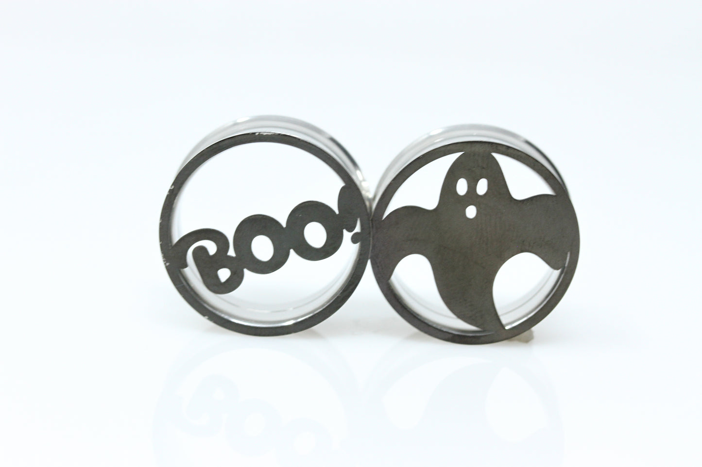 Boo and Ghost Stainless Steel Tunnels - Screw on Tunnel (Pair) - PSS228