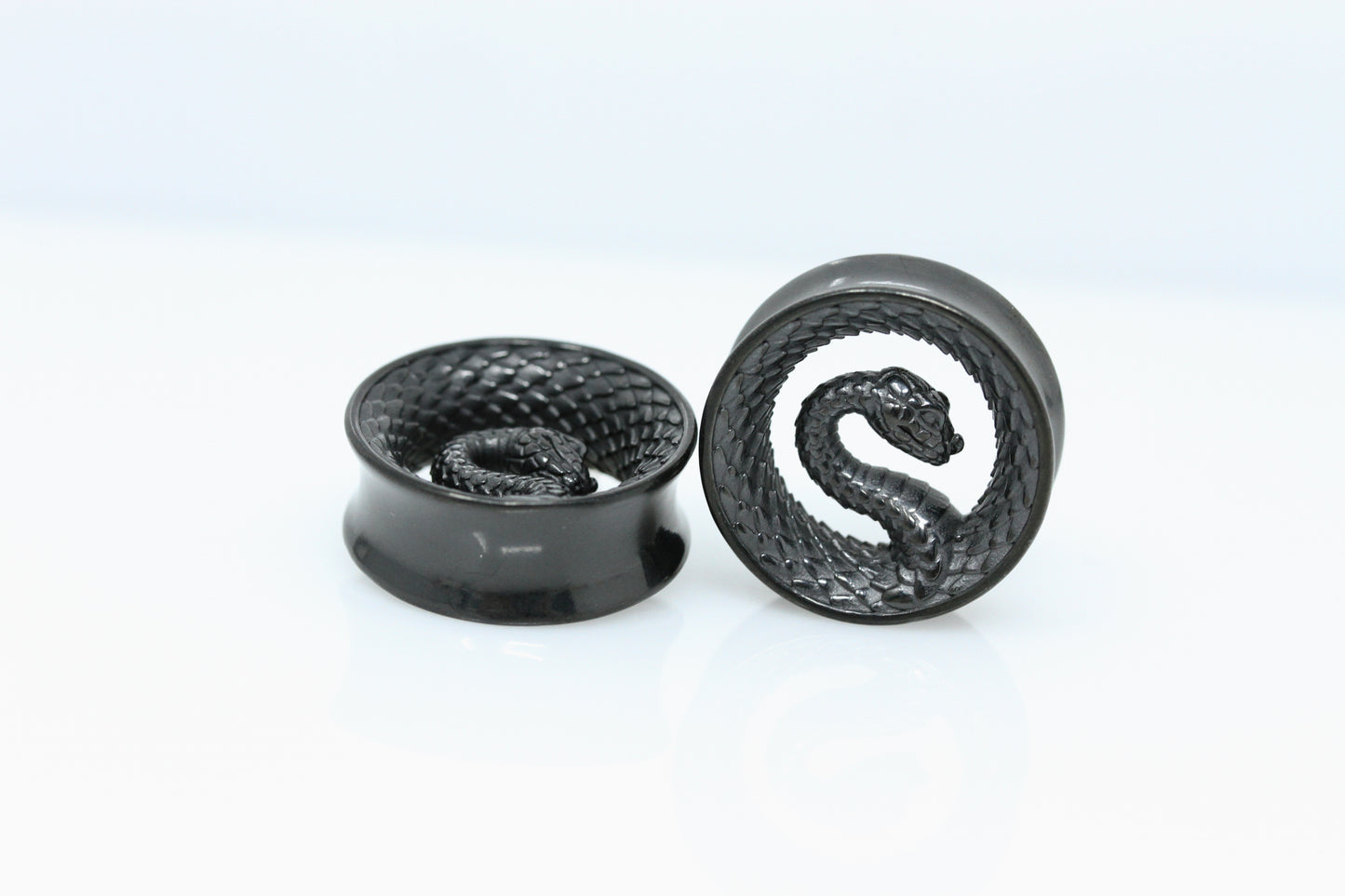 Serpent Coil Plugs - Stainless Steel Plugs - (Pair) - PSS262