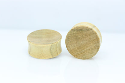 Wood Concave Plugs - Crocodile Wood (Pair) - PA177