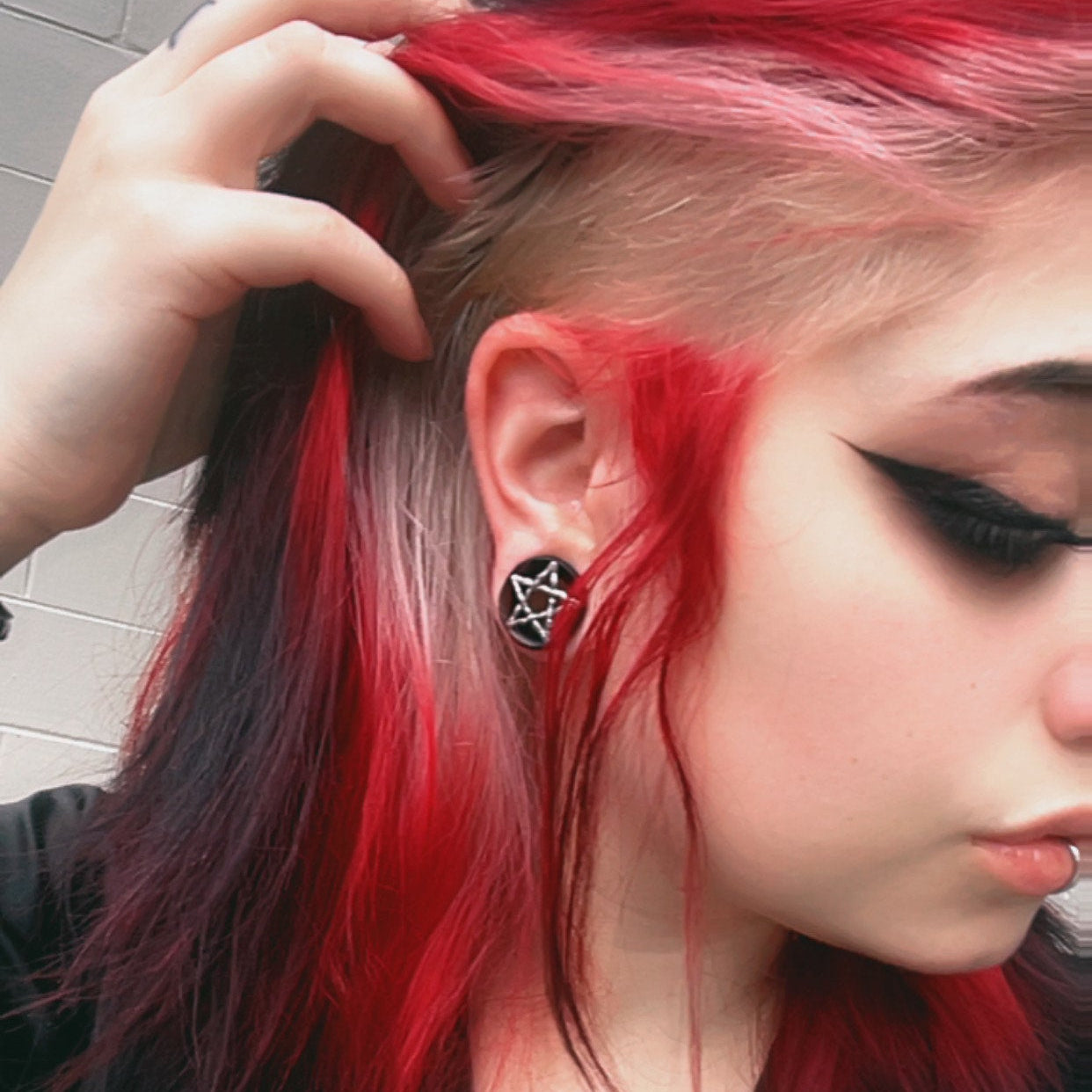 Pentagram Wood Tunnels - (Pair) - PSS11