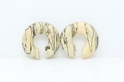 Tamarind Wood Carved Ear Hoops (Pair) - J002