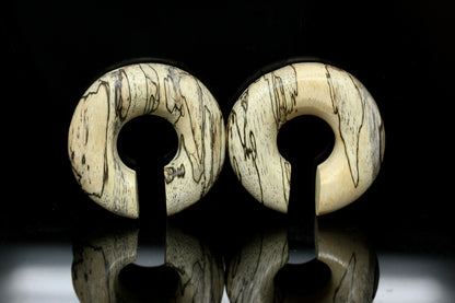 Tamarind Wood Carved Ear Hoops (Pair) - J002