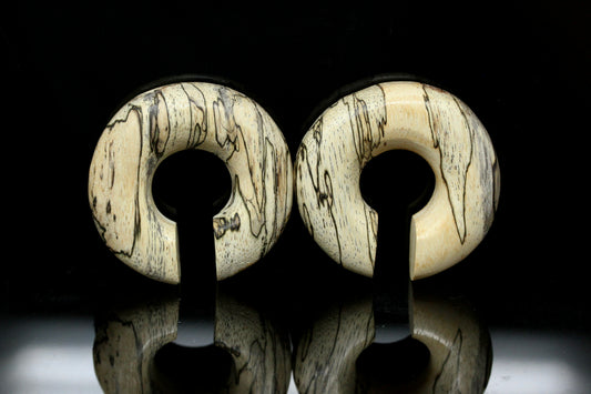 Tamarind Wood Carved Ear Hoops (Pair) - J002