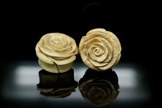 Desert Rose Wooden Plugs (Pair) - PA100