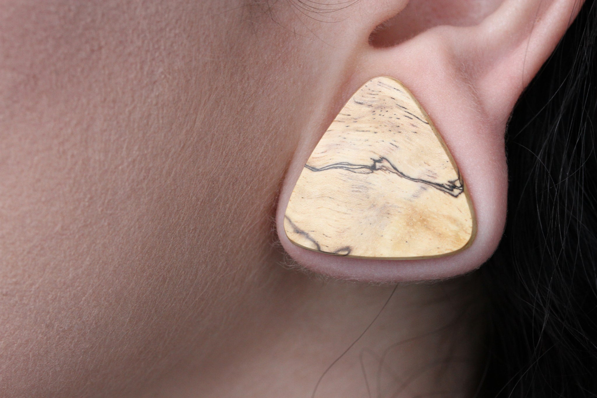Triangle Tamarind Wood Plugs (Pair) - PA110 – Two Feather Plugs