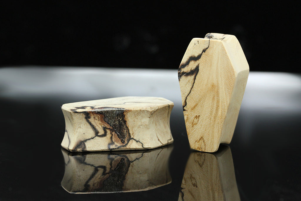 wood gauged ear coffins