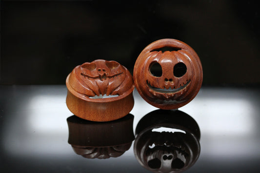 Psycho Pumpkin Plugs - (Pair) - PA141