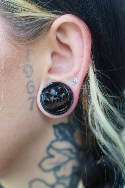 Rotten Pumpkin Plugs - Wooden Plugs (Pair) - PA144