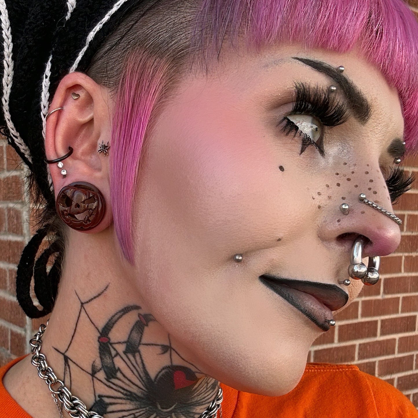 Gnarly Pumpkin Plugs - Wooden Pumpkin Plugs (Pair) - PA157