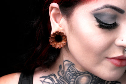 stretched ear wooden tunnels