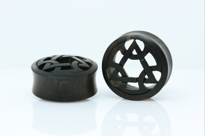 Avalon Wooden Plugs - Hand-Carved Plugs (Pair) - PA182