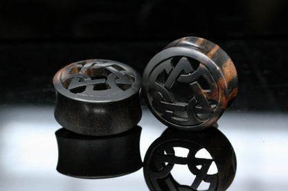 Avalon Wooden Plugs - Hand-Carved Plugs (Pair) - PA182