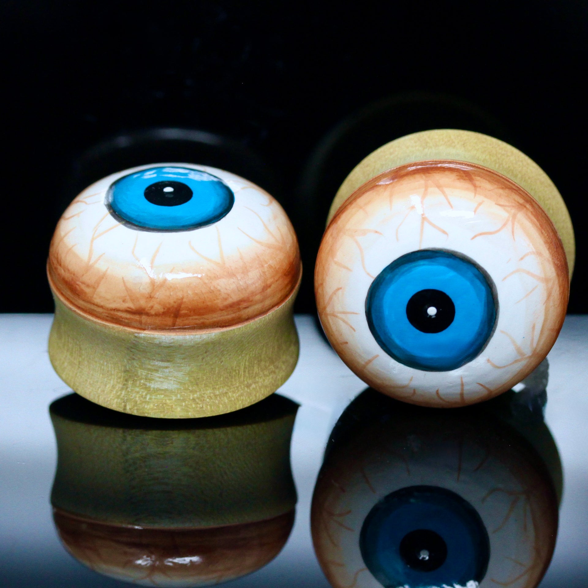 Eyeball Plugs - Wooden Plugs (Pair) - PA188