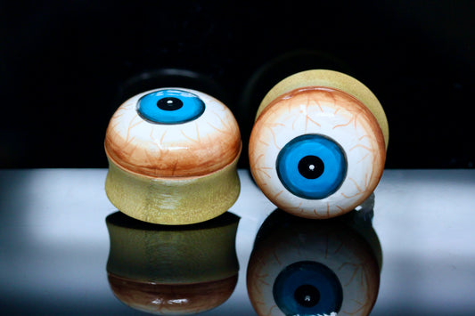 Eyeball Plugs - Wooden Plugs (Pair) - PA188