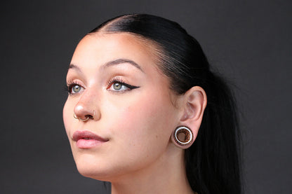 Stretch Ear Wood Tunnel Plugs - Coconut Tunnel Plugs (Pair) - PA31