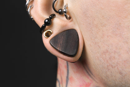 Wood Triangle Plug for Stretched Ears (Pair) - PA36