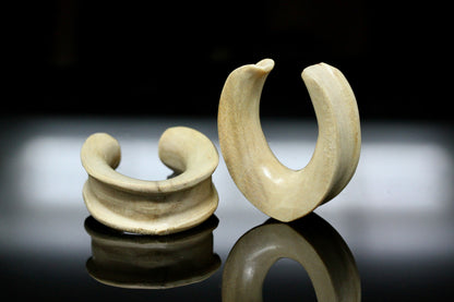 Wood Saddle - Crocodile Wood (Pair) - PA173