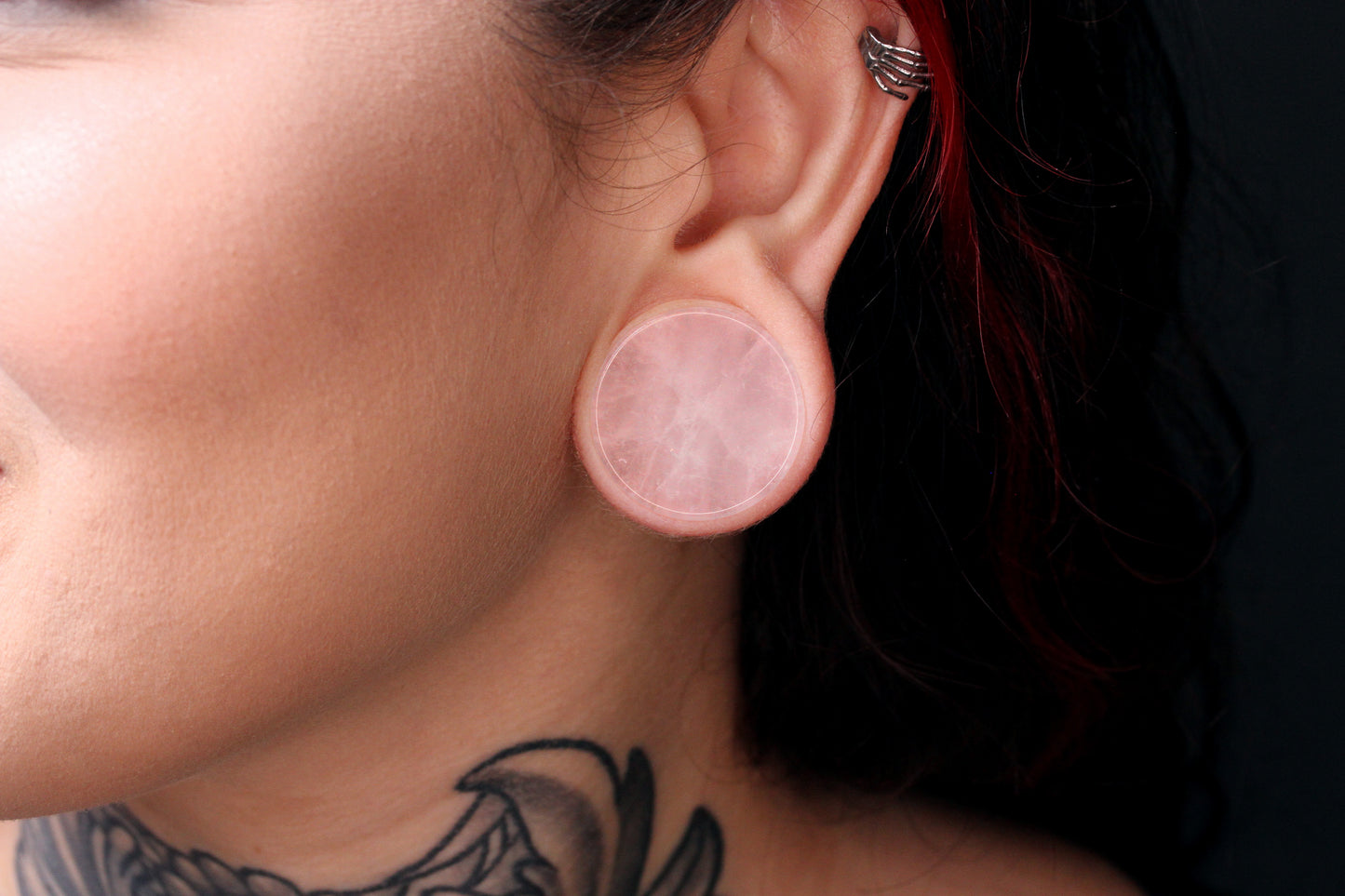 rose quartz ear stretching