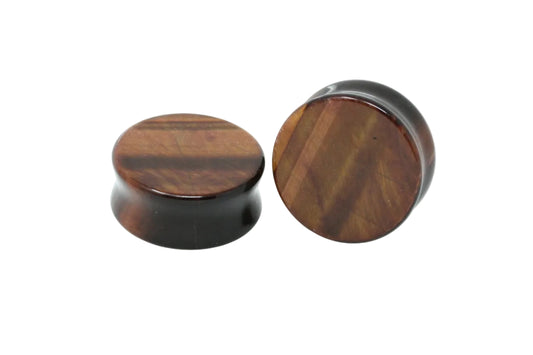 Red Tiger Eye Plugs (Pair) - PH124
