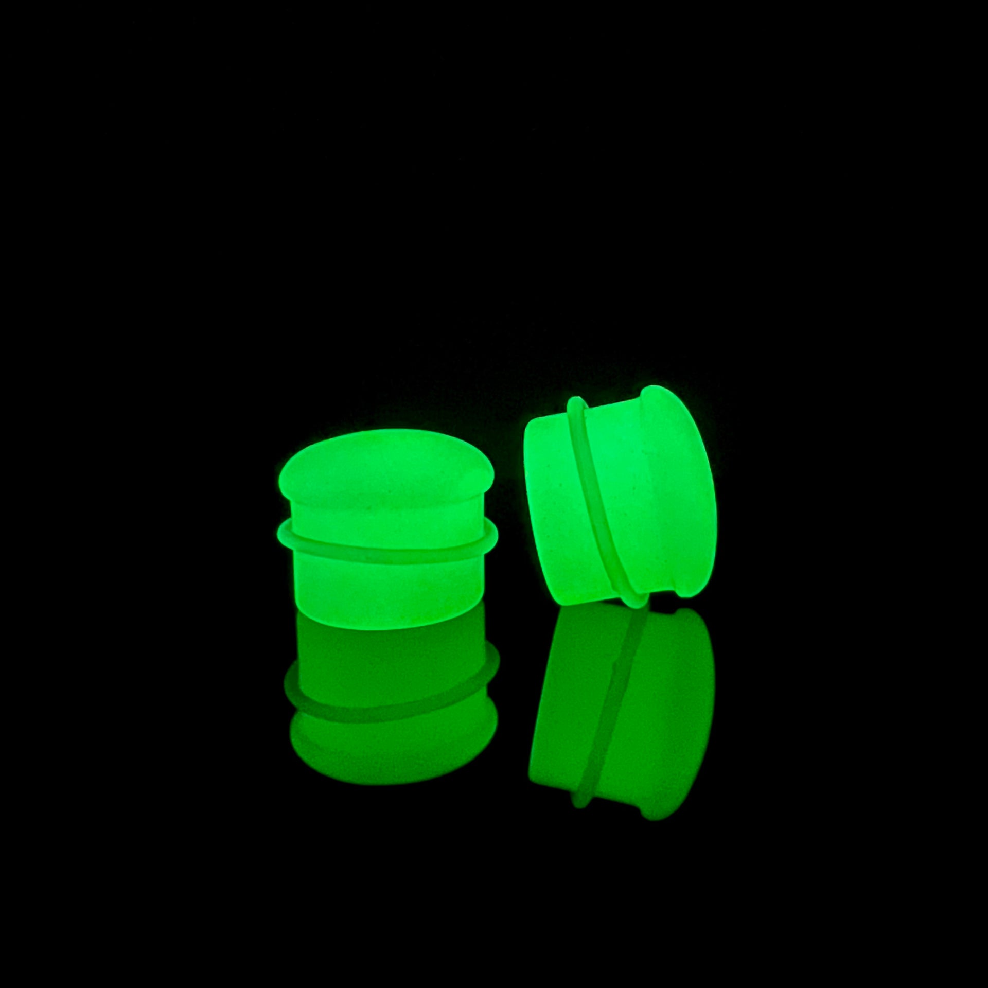 Radioactive Single Flare Plugs - Glow in the Dark (Pair) - PH138