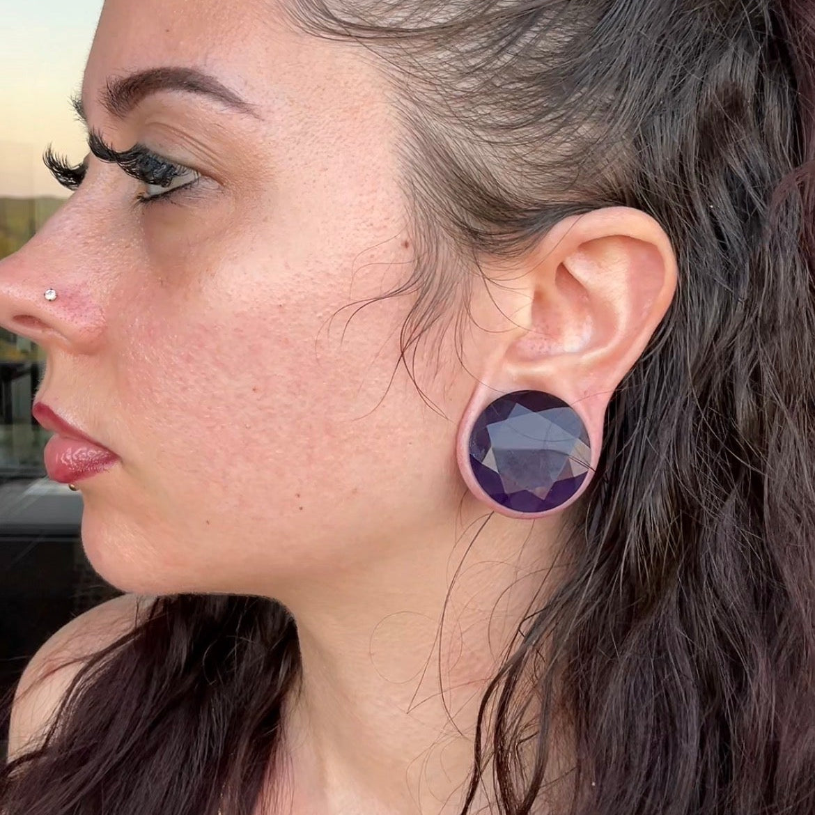 Royal Gem Faceted Cut Plugs - (Pair) - PH167