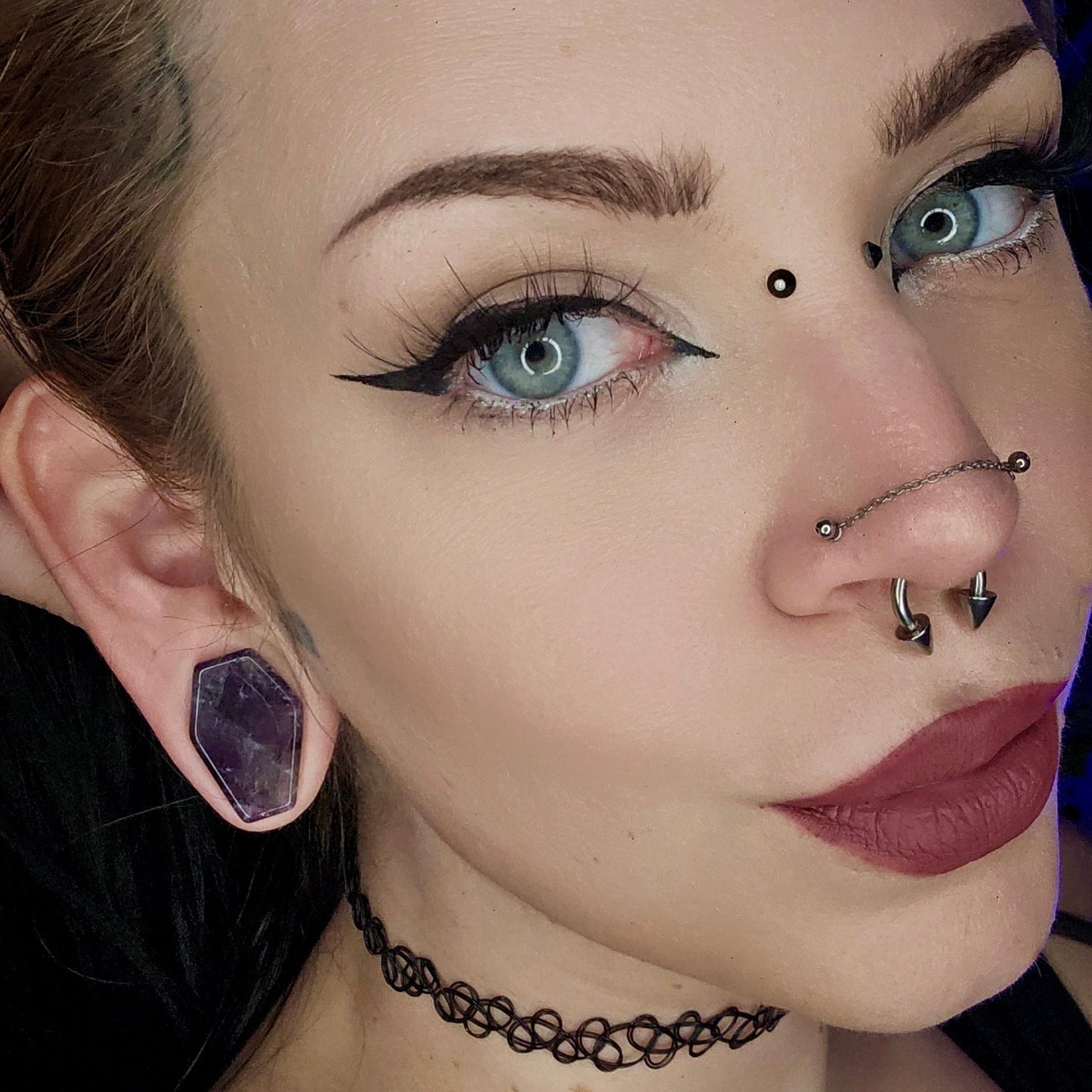 Amethyst Coffin Plugs - PH177