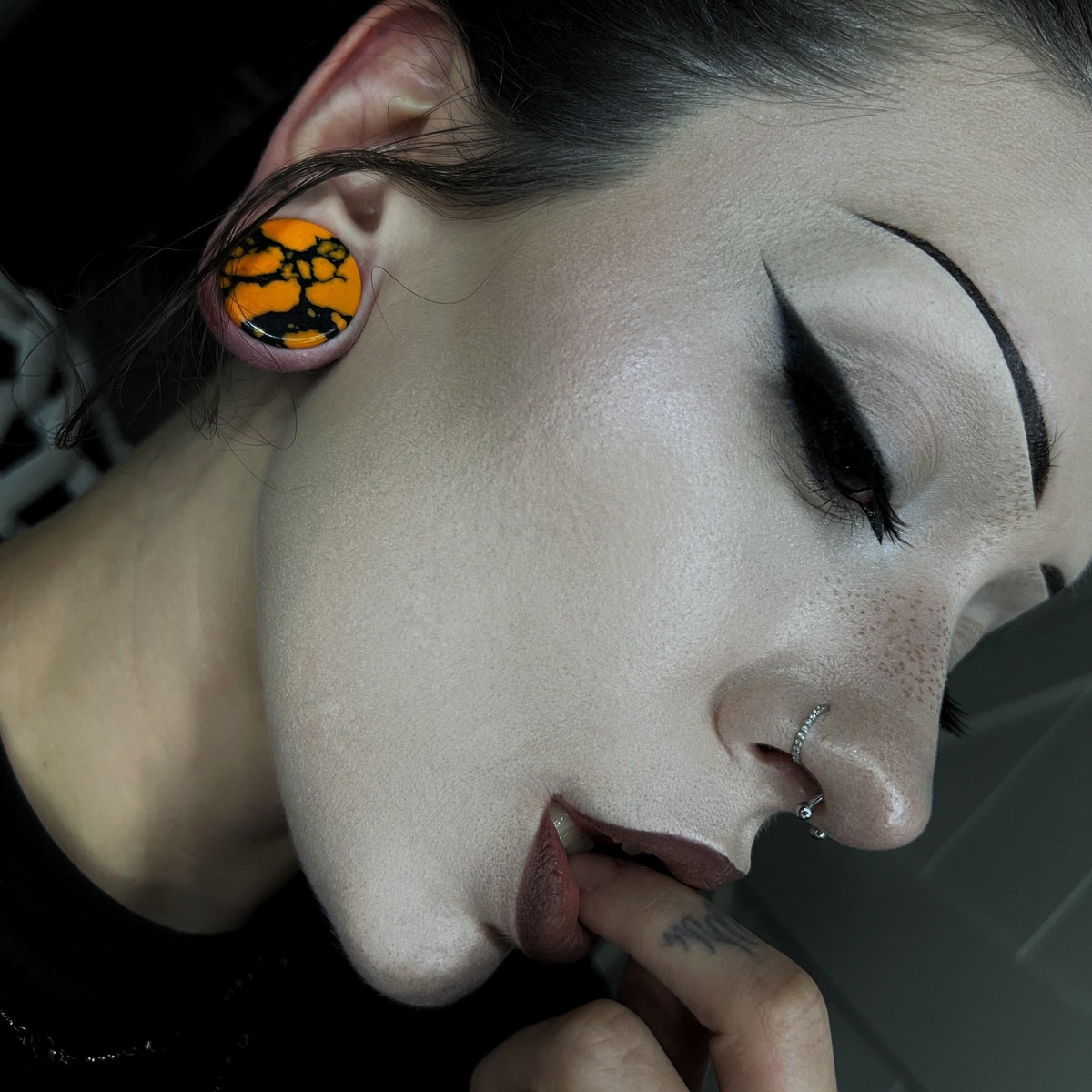 Pumpkin Gut Plugs for Stretched Ears (Pair) - PH211
