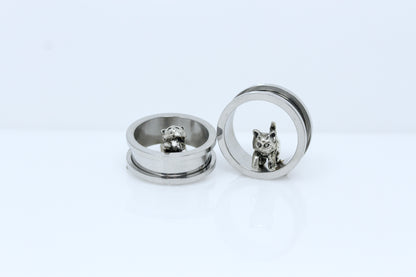 Kitty Stainless Steel Tunnels - Screw on Tunnel (Pair) - PSS04