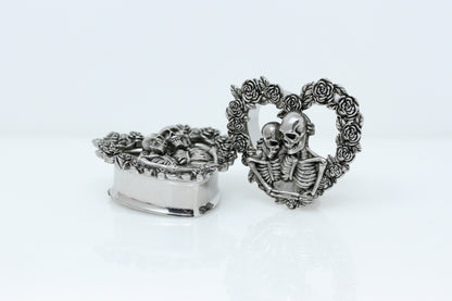 Love you to Death Stainless Steel Tunnels (Pair) - PSS106